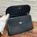 Dior Trotter Canvas Leather Chain Shoulder Bag Logo — view 8