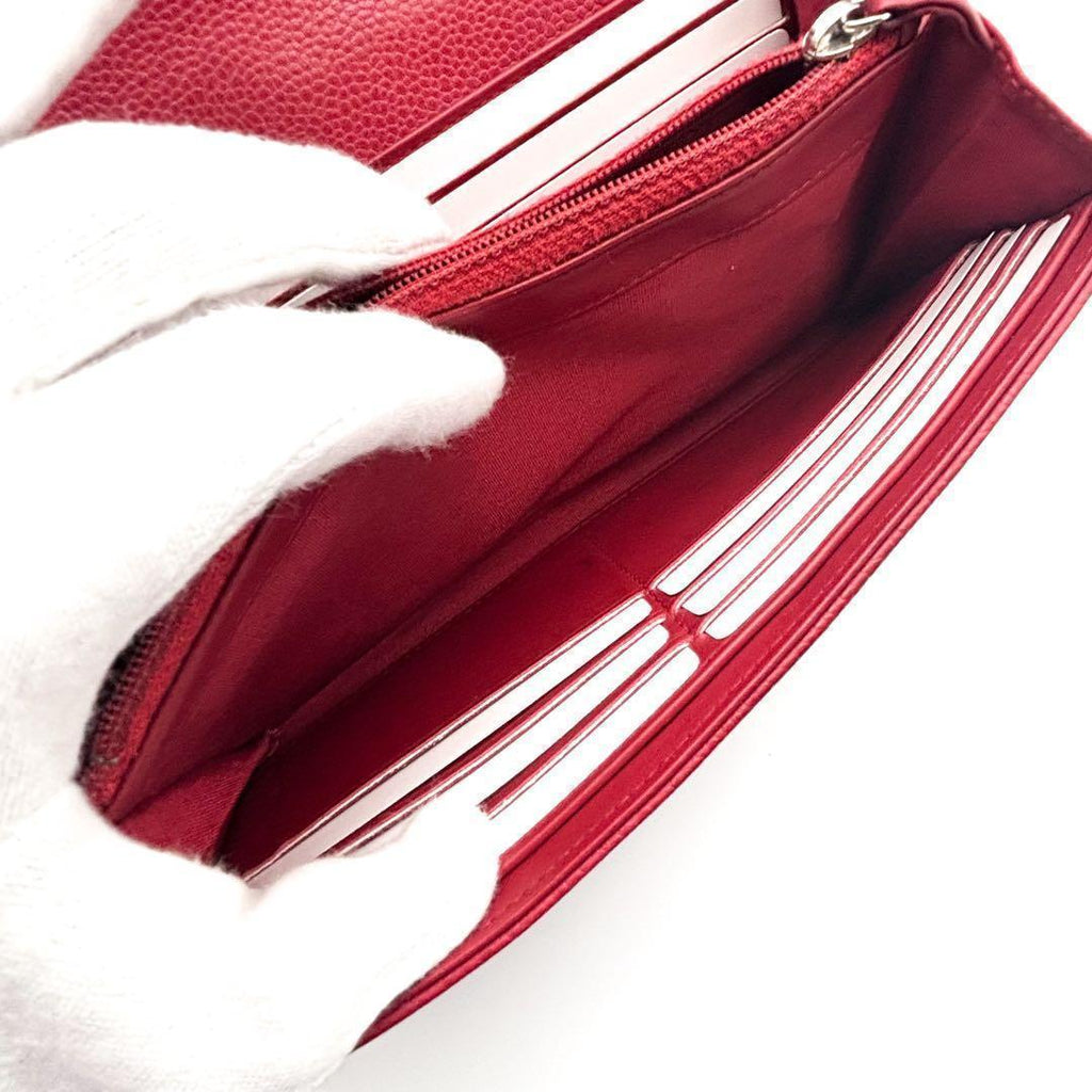 Chanel Wallet Quilted Diamond Coco Flap Caviar — view 8