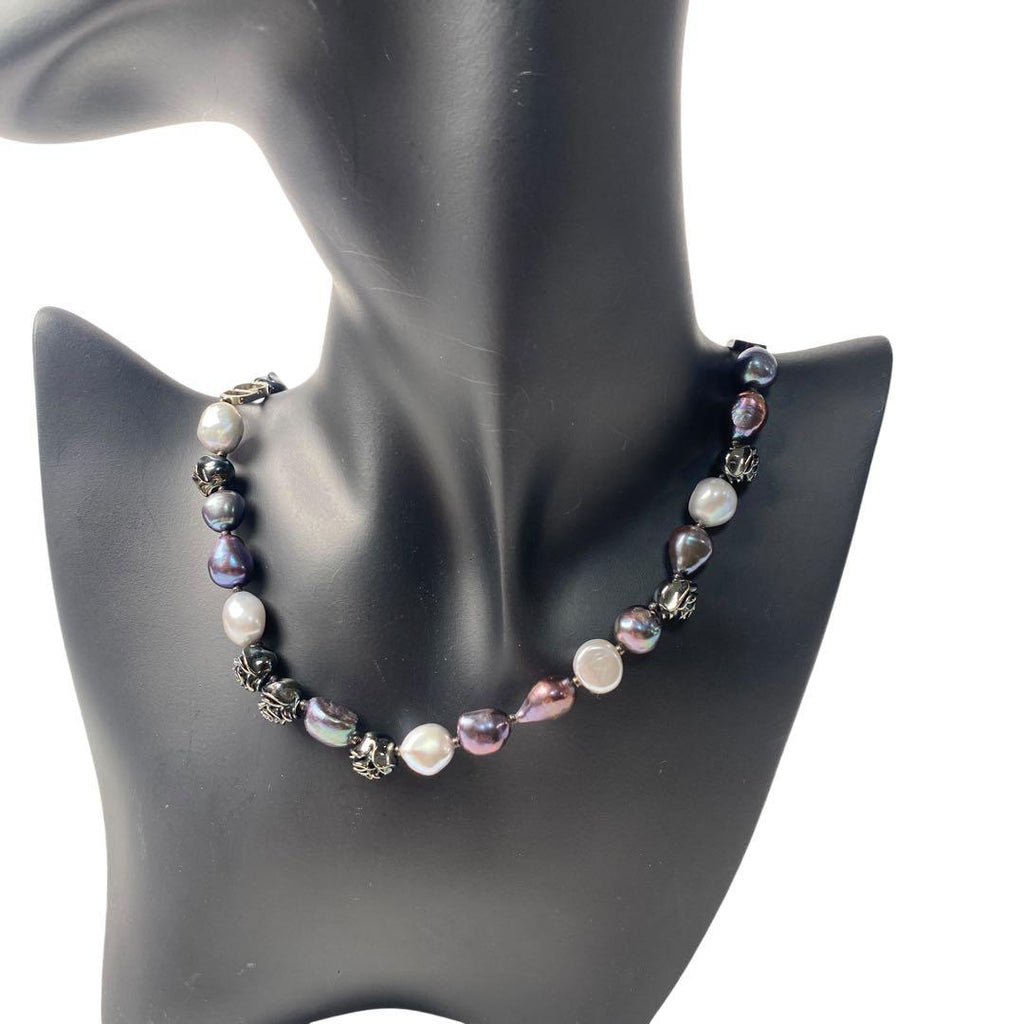 Dior Rose Pearl Freshwater Necklace Pendant Choker — view 2