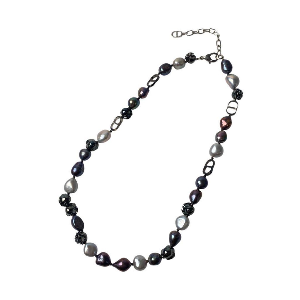 Dior Rose Pearl Freshwater Necklace Pendant Choker — view 3