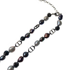 Dior Rose Pearl Freshwater Necklace Pendant Choker — view 4