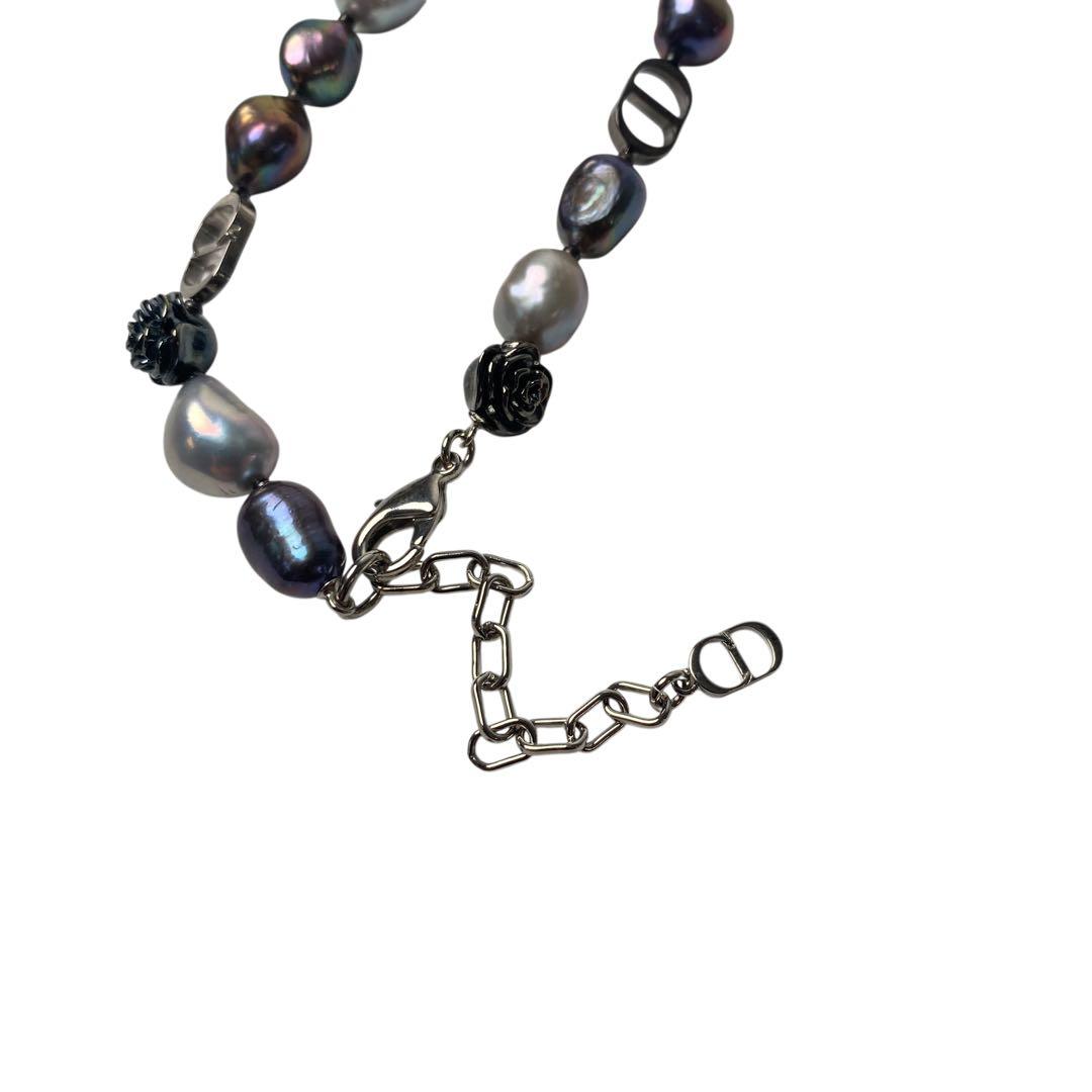 Dior Rose Pearl Freshwater Necklace Pendant Choker — view 5