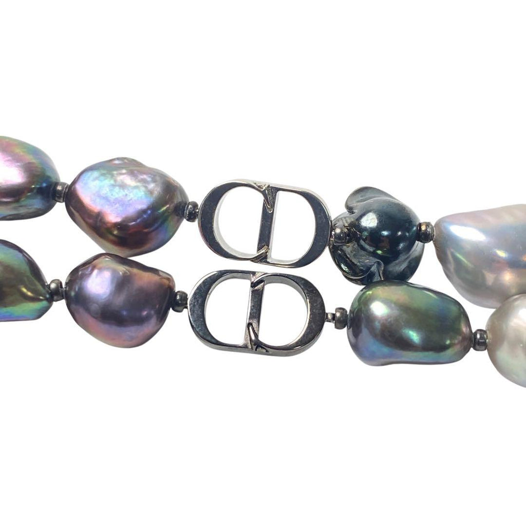 Dior Rose Pearl Freshwater Necklace Pendant Choker — view 6