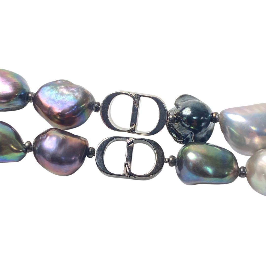 Dior Rose Pearl Freshwater Necklace Pendant Choker — view 6