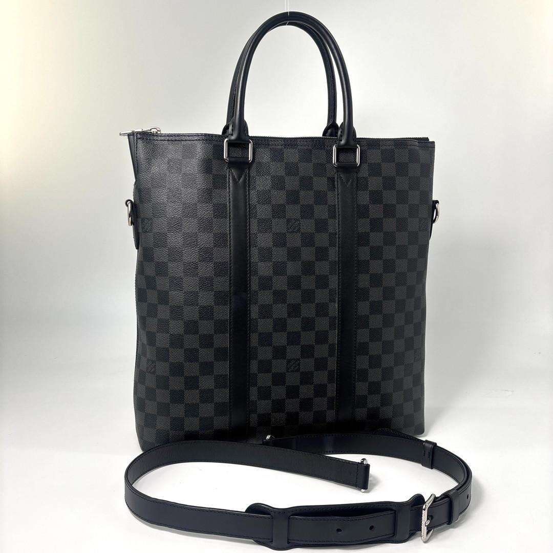 Louis Vuitton Damier Graphite Anton Tote Bag Black — view 5