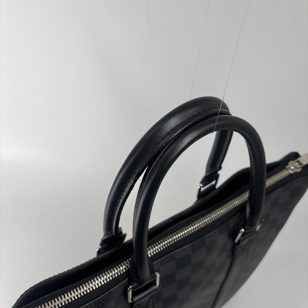 Louis Vuitton Damier Graphite Anton Tote Bag Black — view 6