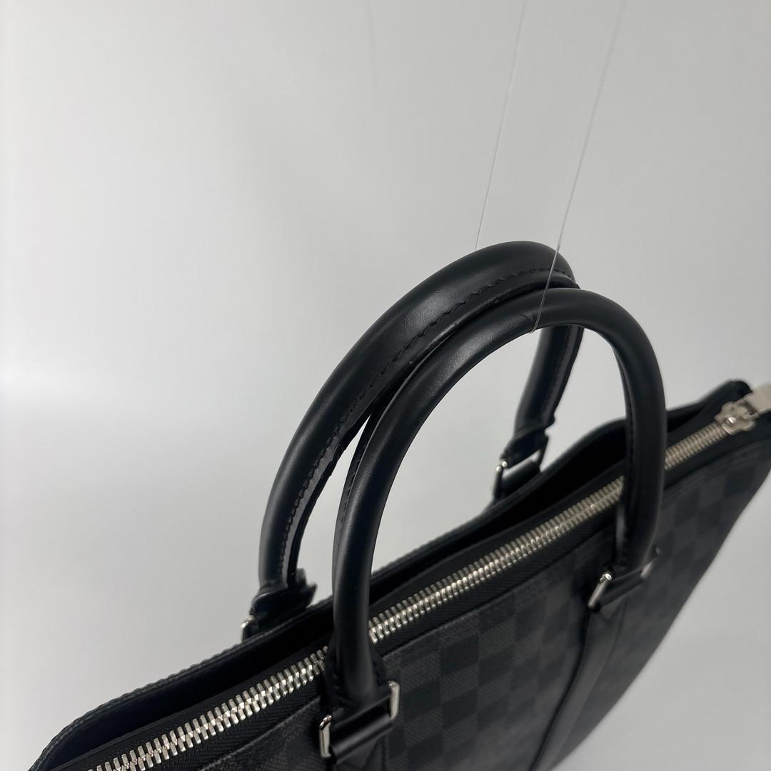 Louis Vuitton Damier Graphite Anton Tote Bag Black — view 6