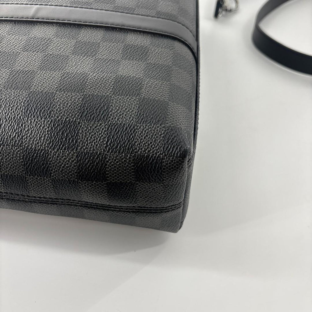 Louis Vuitton Damier Graphite Anton Tote Bag Black — view 8