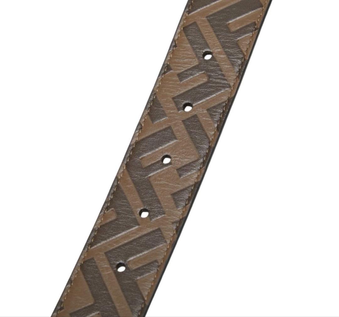 Fendi Zucca FF Logo Plain Belt — view 4