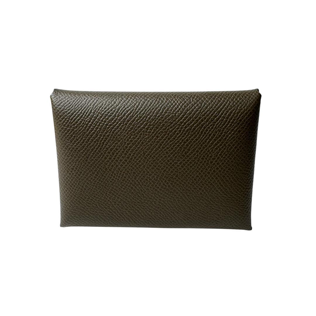 Hermes Calvi Duo Coin Case Vert Roden Epsom — view 2