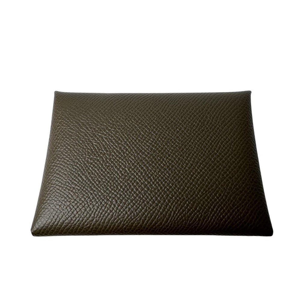 Hermes Calvi Duo Coin Case Vert Roden Epsom — view 3