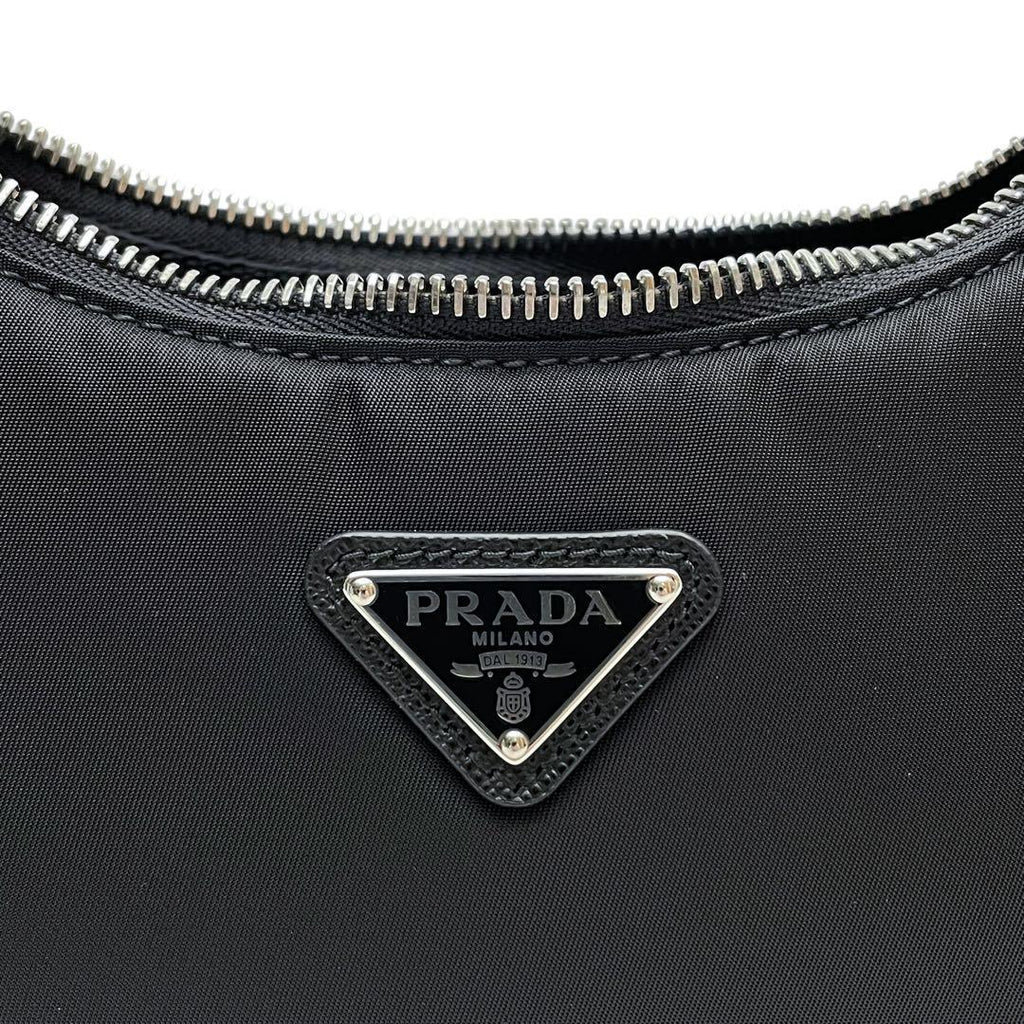 Prada Nylon Leather Triangle Plate Logo Shoulder Bag 2-Way — view 9