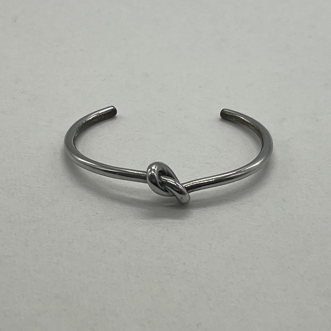 Celine Knot Extra Thin Bracelet Bangle Brass — view 2