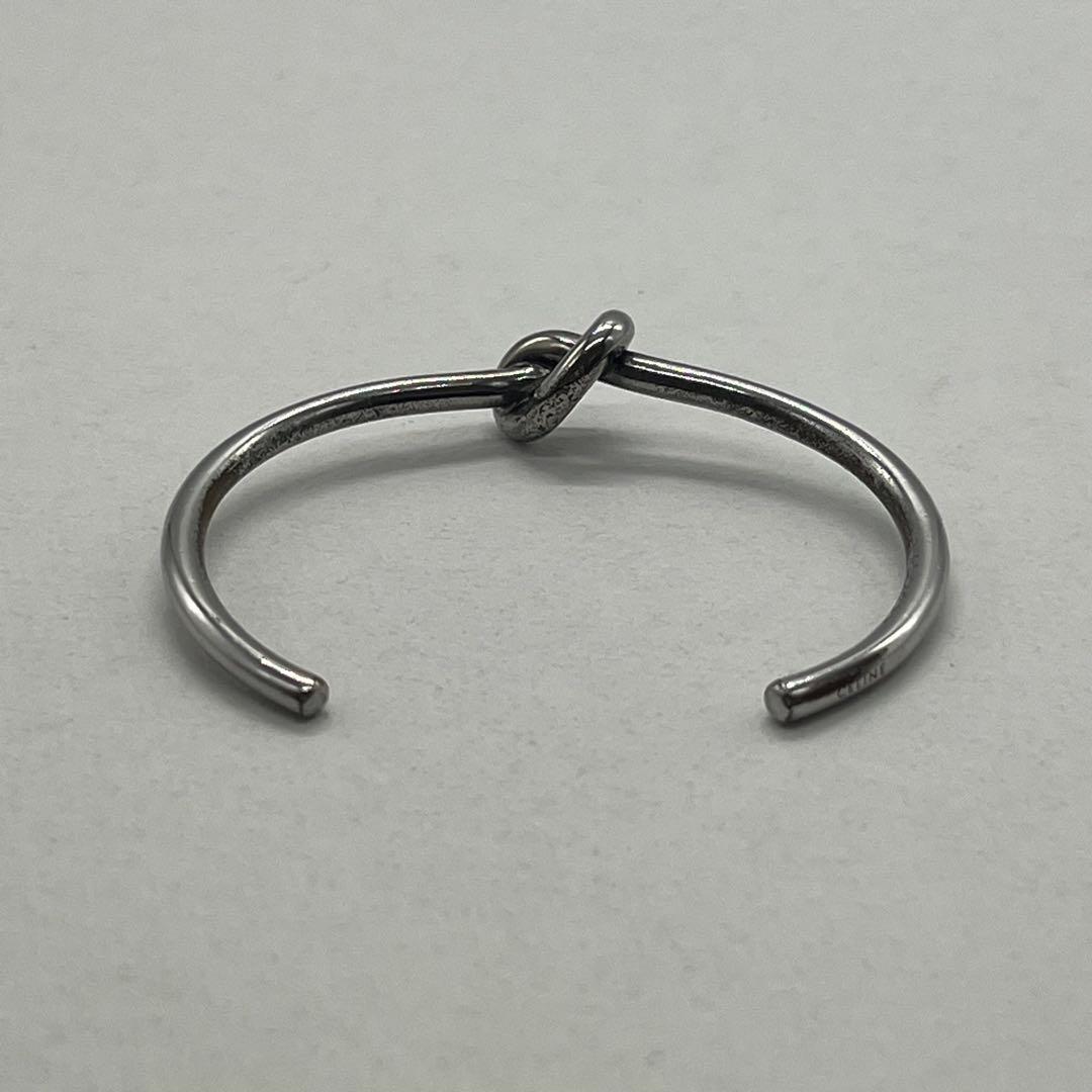 Celine Knot Extra Thin Bracelet Bangle Brass — view 5