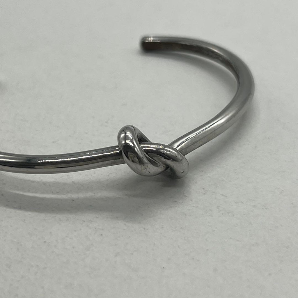 Celine Knot Extra Thin Bracelet Bangle Brass — view 8