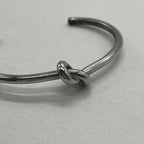 Celine Knot Extra Thin Bracelet Bangle Brass — view 8