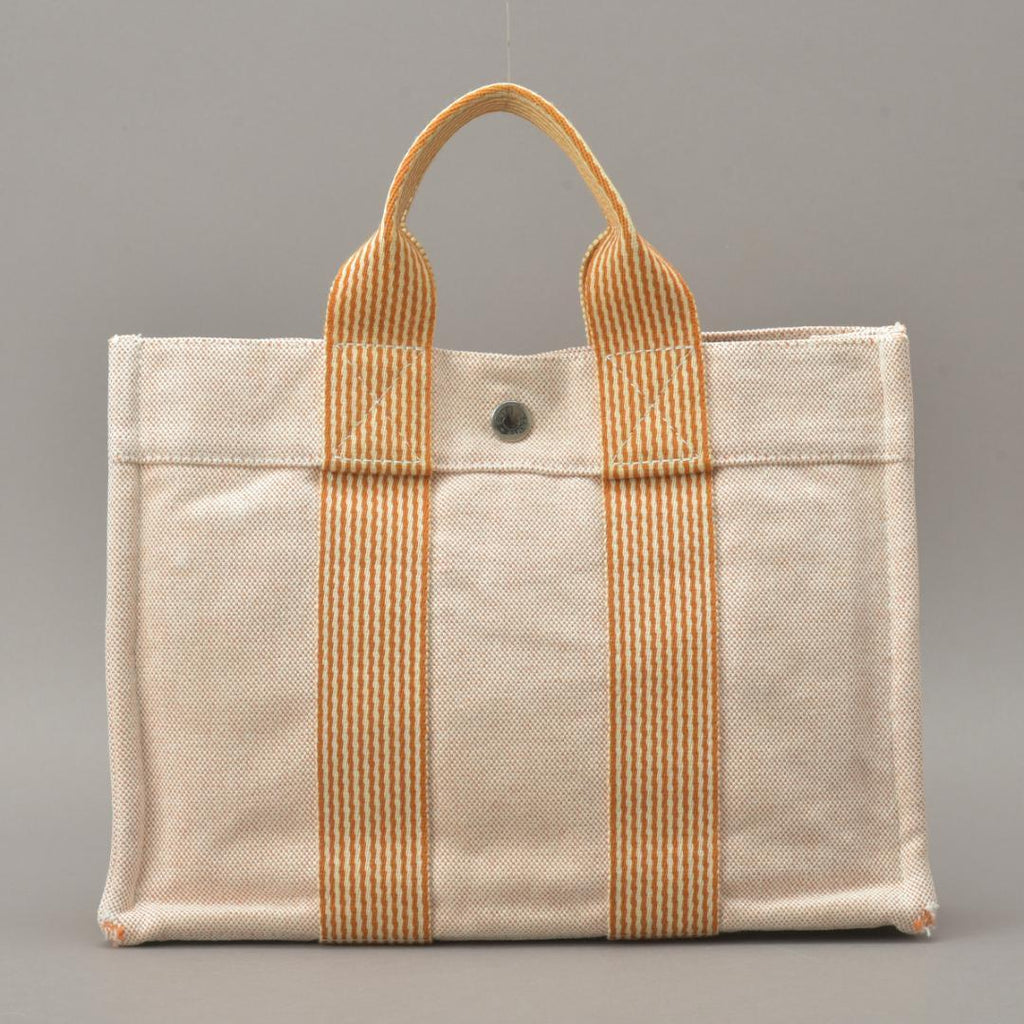 Hermes New Fourre Tout PM Handbag Canvas Orange — view 3