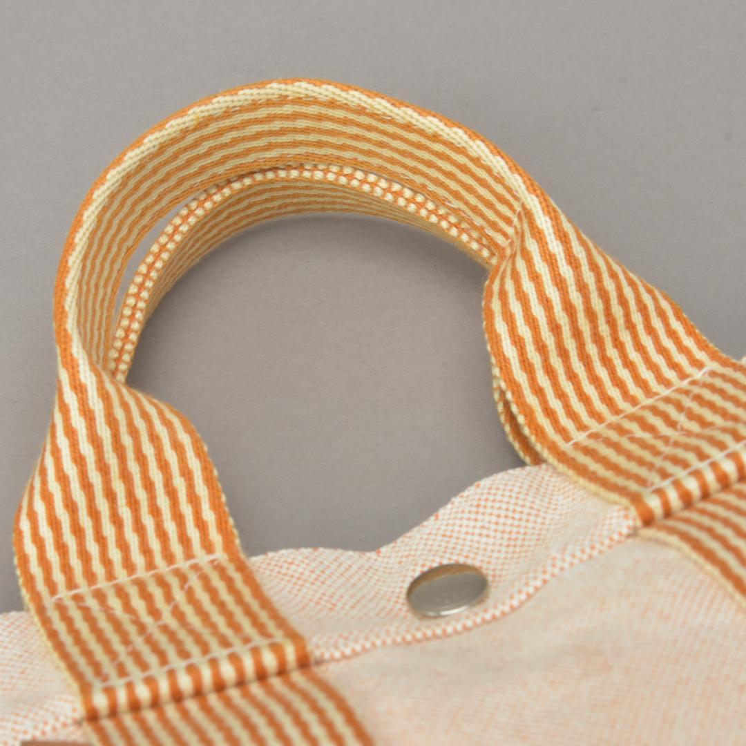 Hermes New Fourre Tout PM Handbag Canvas Orange — view 5