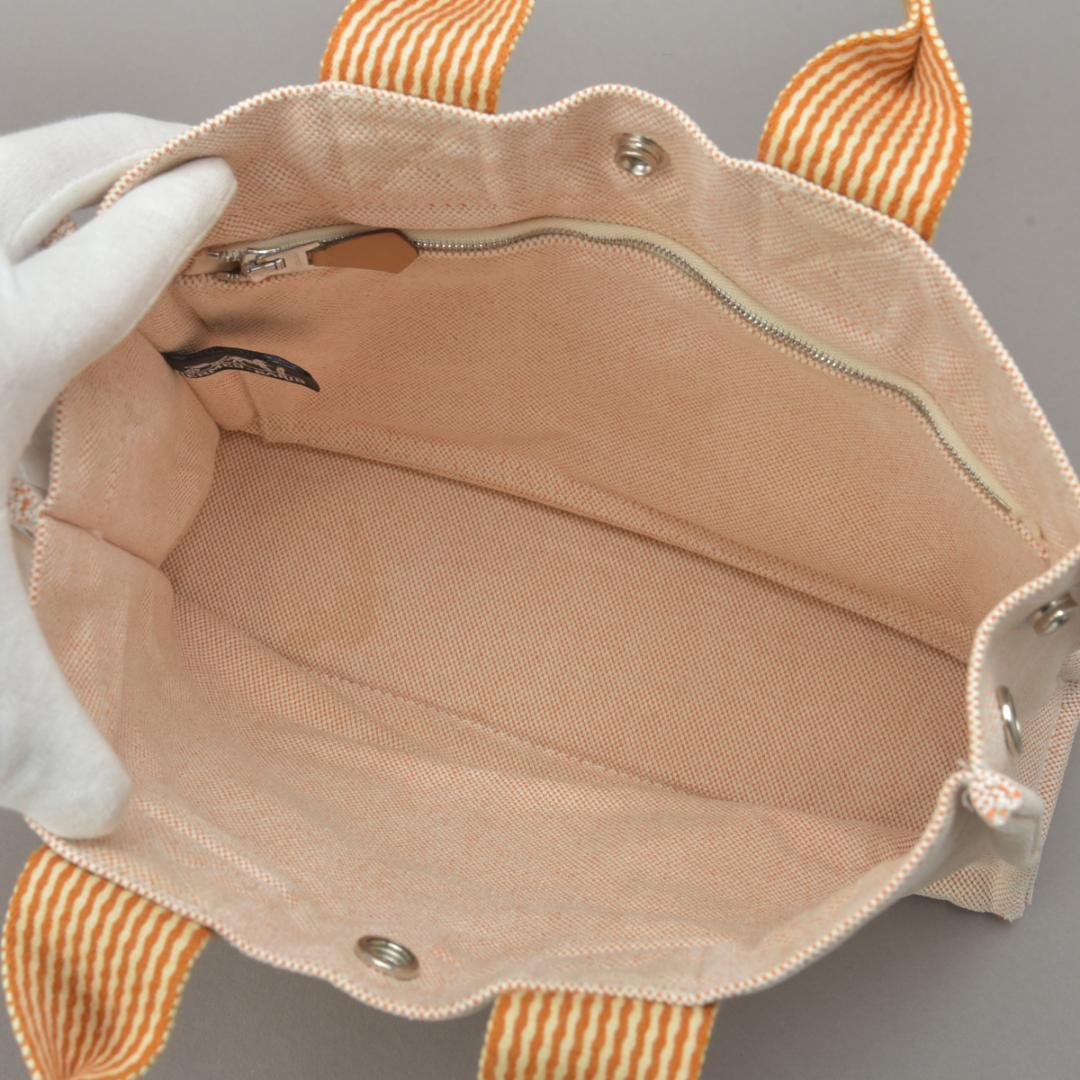 Hermes New Fourre Tout PM Handbag Canvas Orange — view 6