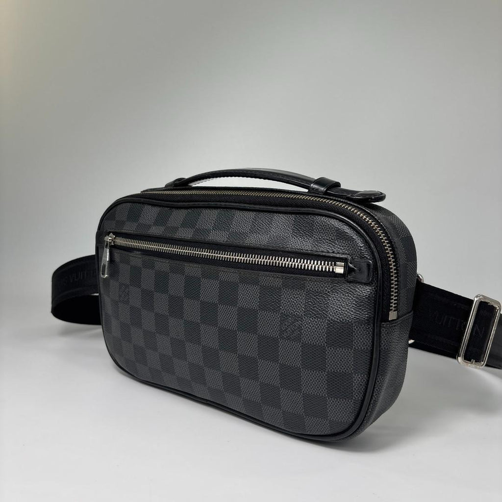 Louis Vuitton Super Damier Graphite Ambler Belt Bag Black — view 2