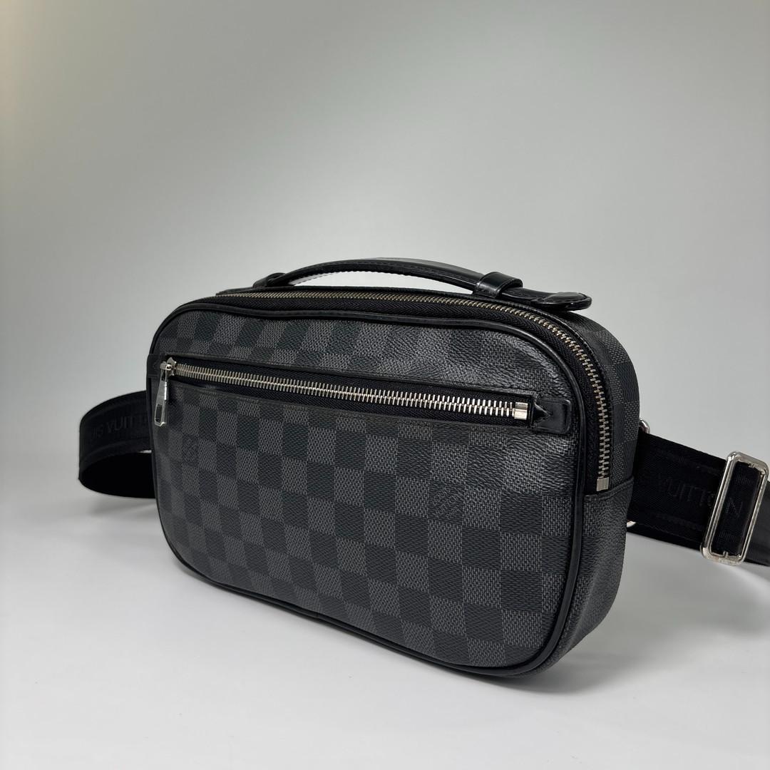 Louis Vuitton Super Damier Graphite Ambler Belt Bag Black — view 2