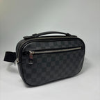 Louis Vuitton Super Damier Graphite Ambler Belt Bag Black — view 3