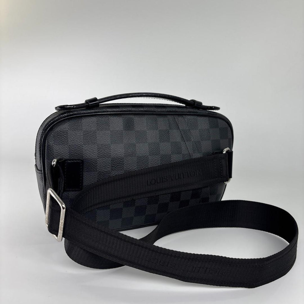 Louis Vuitton Super Damier Graphite Ambler Belt Bag Black — view 5