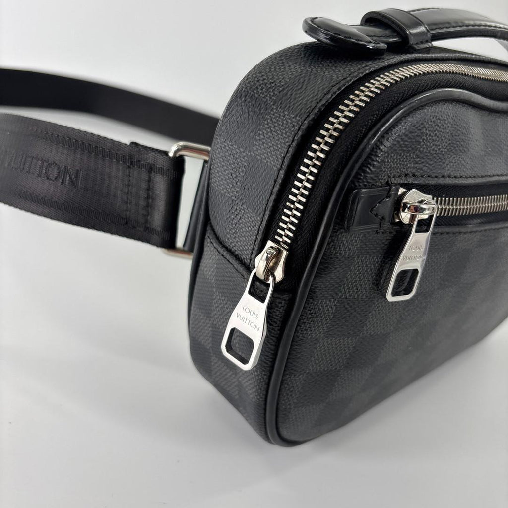 Louis Vuitton Super Damier Graphite Ambler Belt Bag Black — view 7
