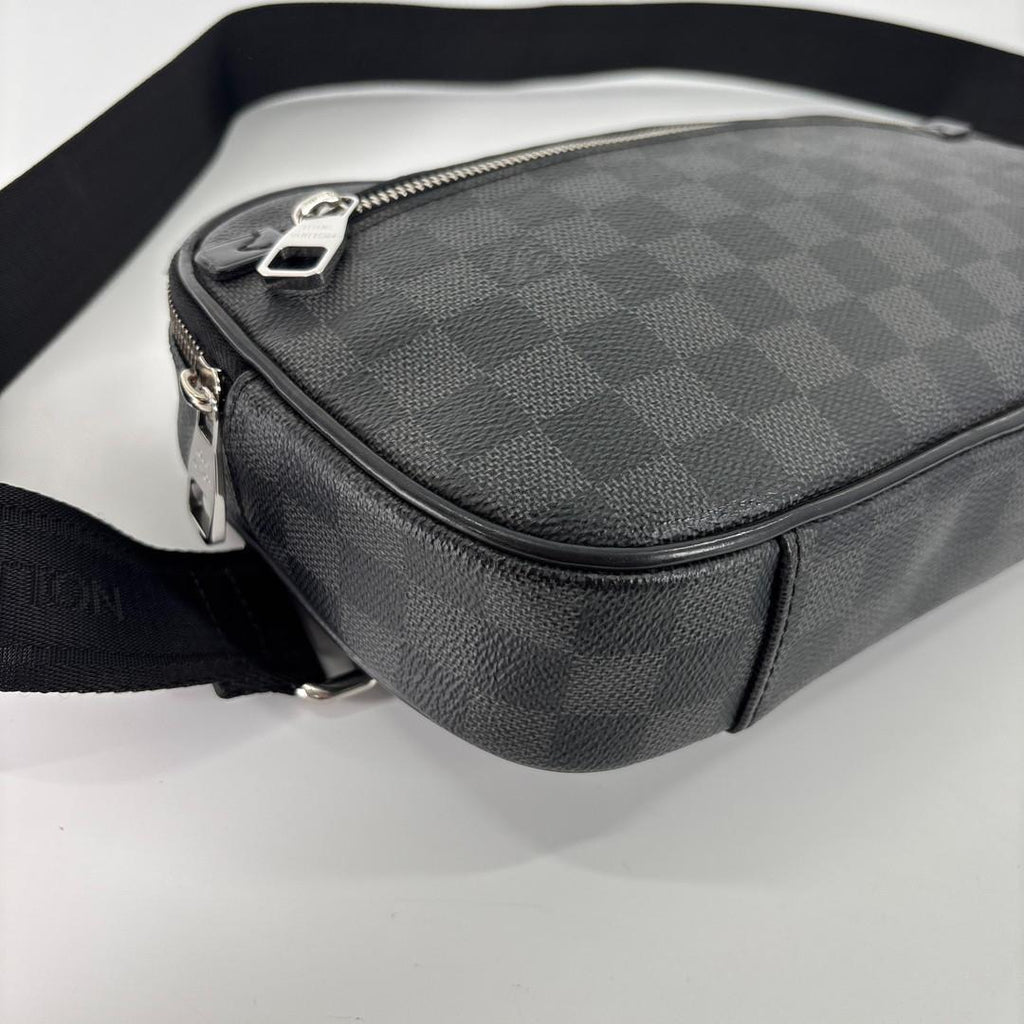 Louis Vuitton Super Damier Graphite Ambler Belt Bag Black — view 8