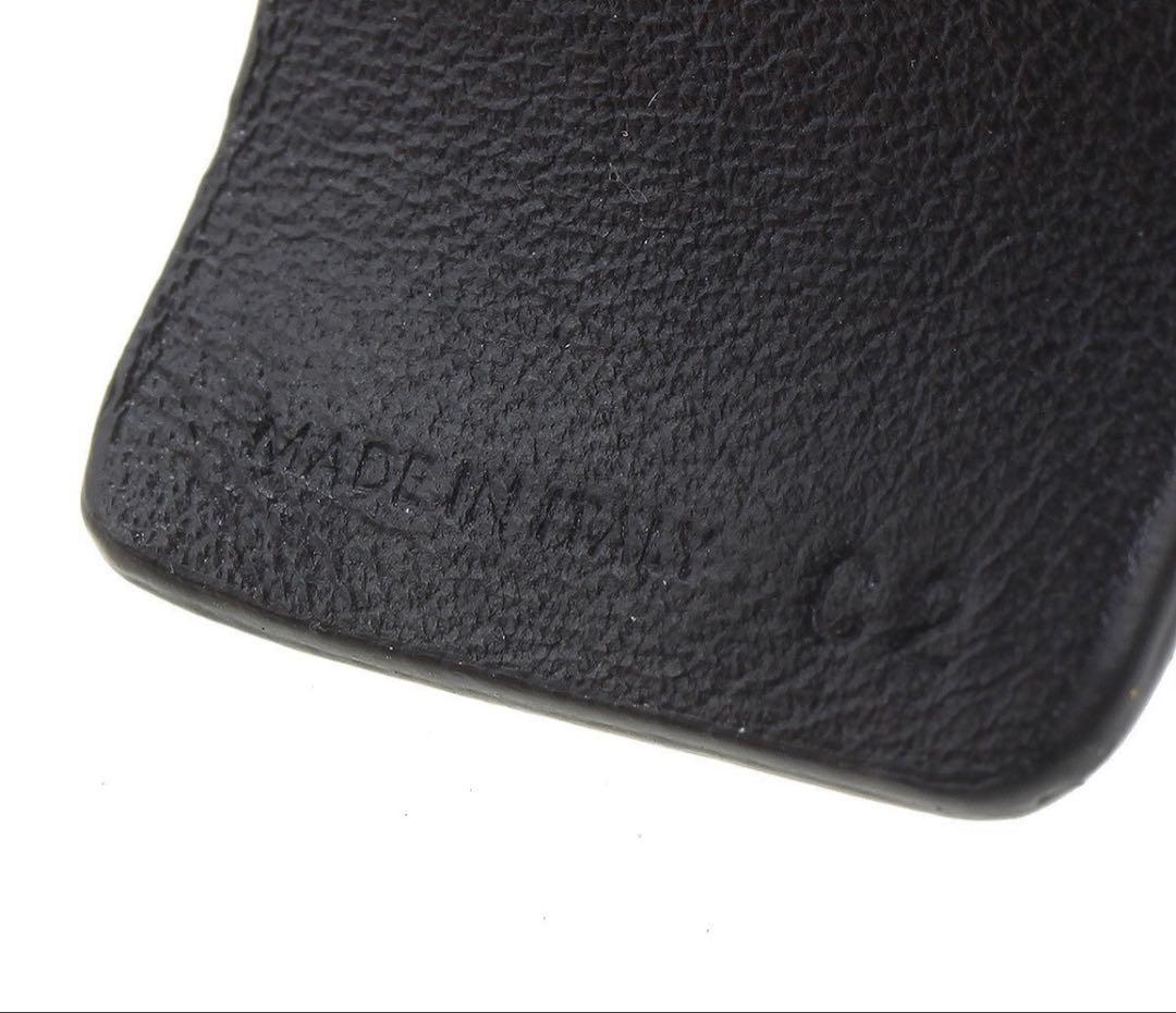 Celine Cru Octagonal Leather Bangle Bracelet — view 6