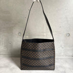 Celine Black Magatum Shoulder Bag Logo