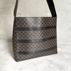 Celine Black Magatum Shoulder Bag Logo
