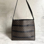 Celine Black Magatum Shoulder Bag Logo