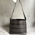 Celine Black Magatum Shoulder Bag Logo