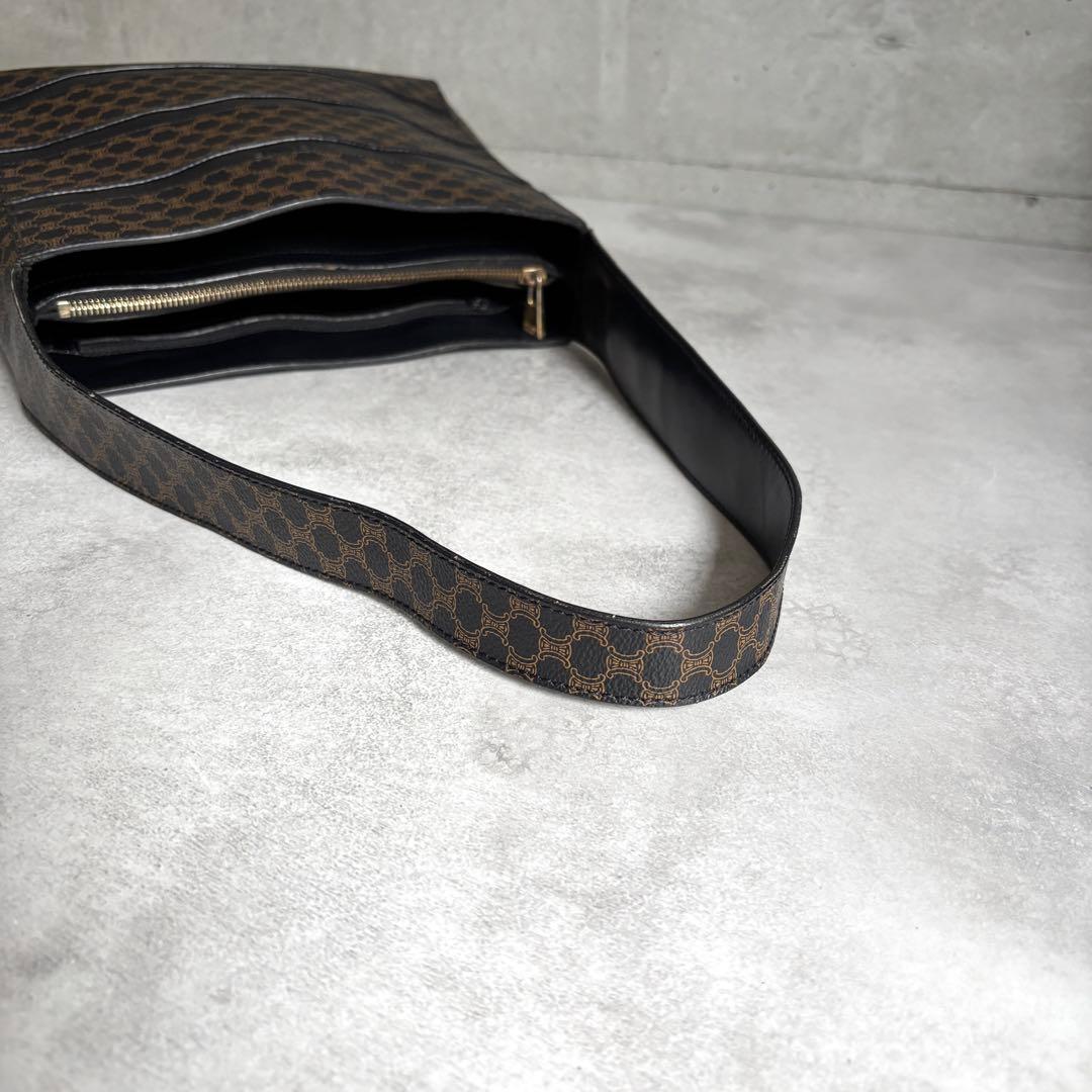 Celine Black Magatum Shoulder Bag Logo