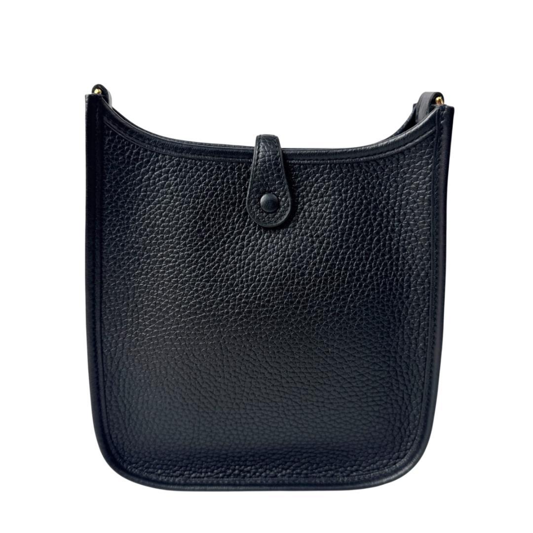 Hermes Evelyne TPM Black Gold Shoulder Bag — view 3