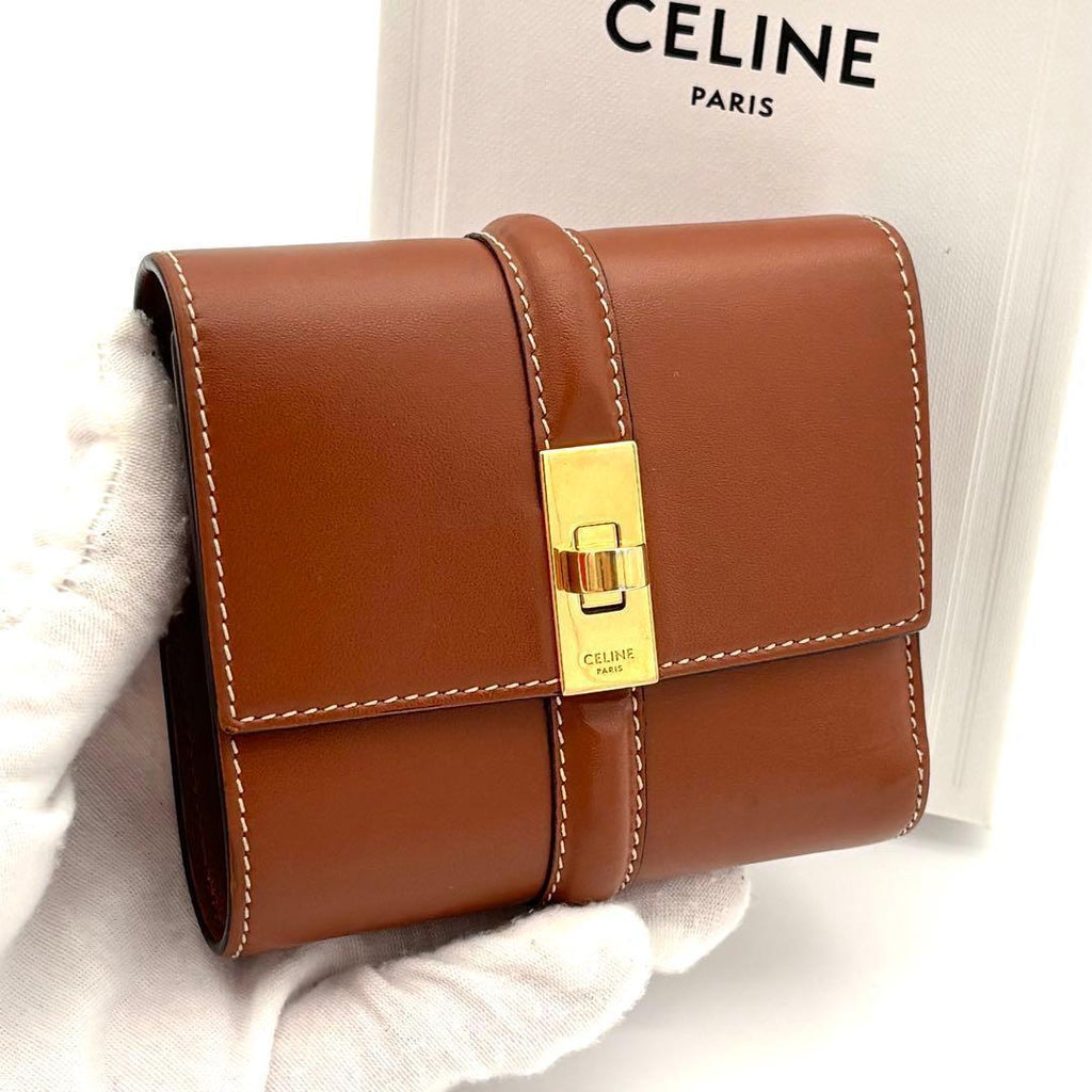 Celine Wallet Small Trifold Brown