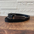 Chanel Leather Silver Buckle Narrow Belt Black