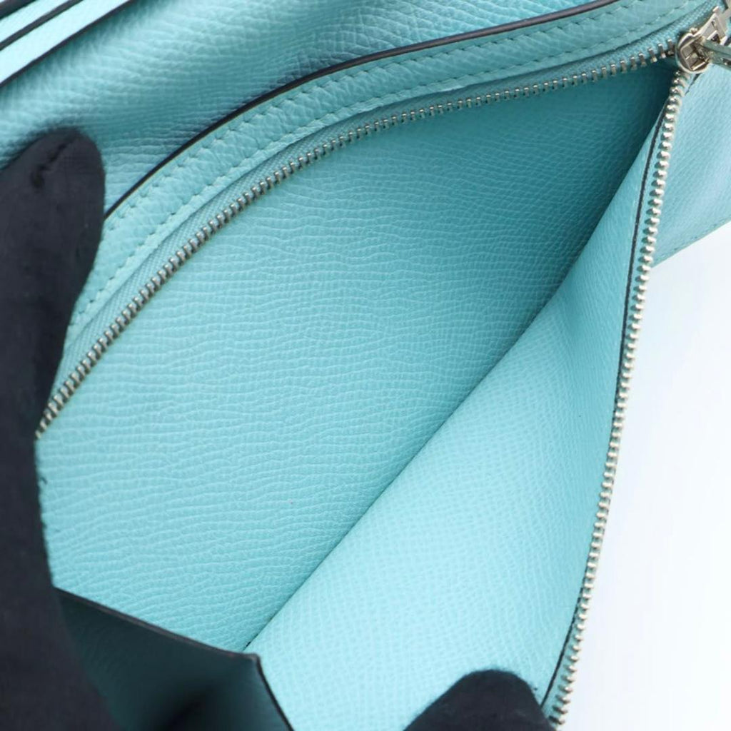 Hermes Bearn Soufflet Wallet Veau Epsom Blue Atoll — view 5