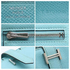 Hermes Bearn Soufflet Wallet Veau Epsom Blue Atoll — view 7