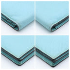 Hermes Bearn Soufflet Wallet Veau Epsom Blue Atoll — view 8