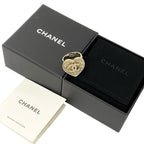 Chanel Ring Gold Black Coco Mark Heart Rhinestone — view 7