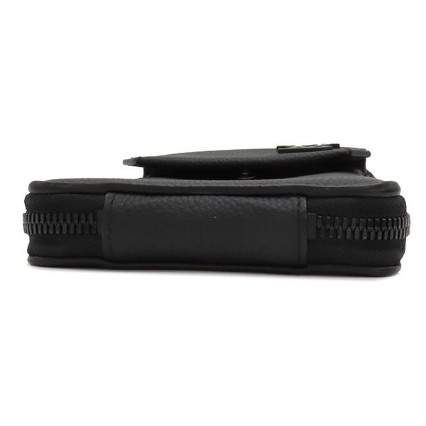 Louis Vuitton Shoulder Bag Aerogram Phone Pouch Grain Leather Black Matte — view 3