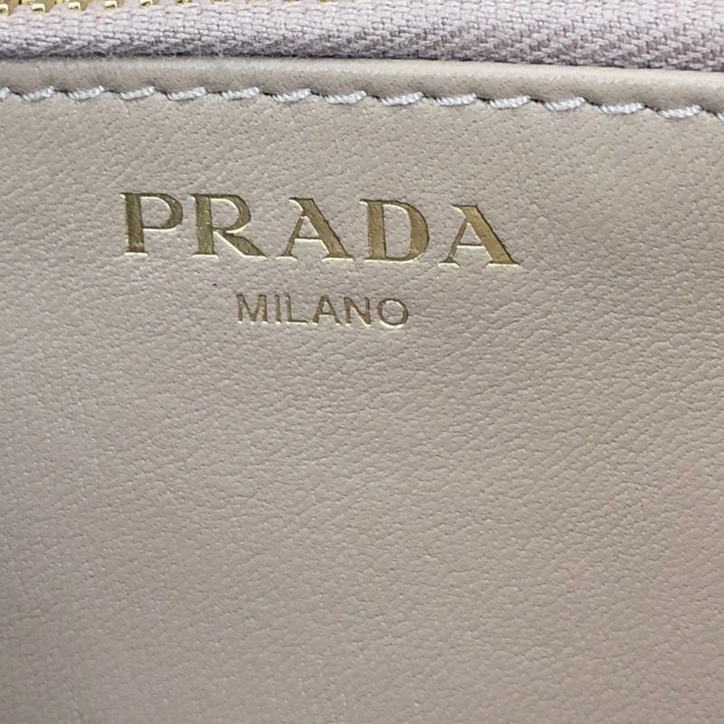 Prada Round Long Wallet Saffiano 1 Ml506 Beige — view 7