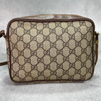 Gucci GG Shoulder Bag Brown Beige Leather Logo — view 3