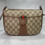 Gucci GG Sherry Line Shoulder Bag Brown Leather — view 2