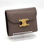 Celine Small Flap Wallet Triomphe Trifold Greige