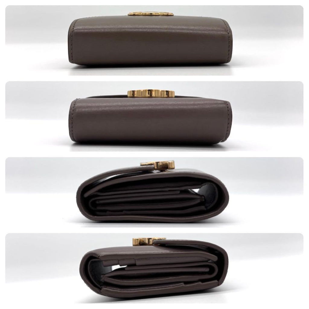 Celine Small Flap Wallet Triomphe Trifold Greige — view 3