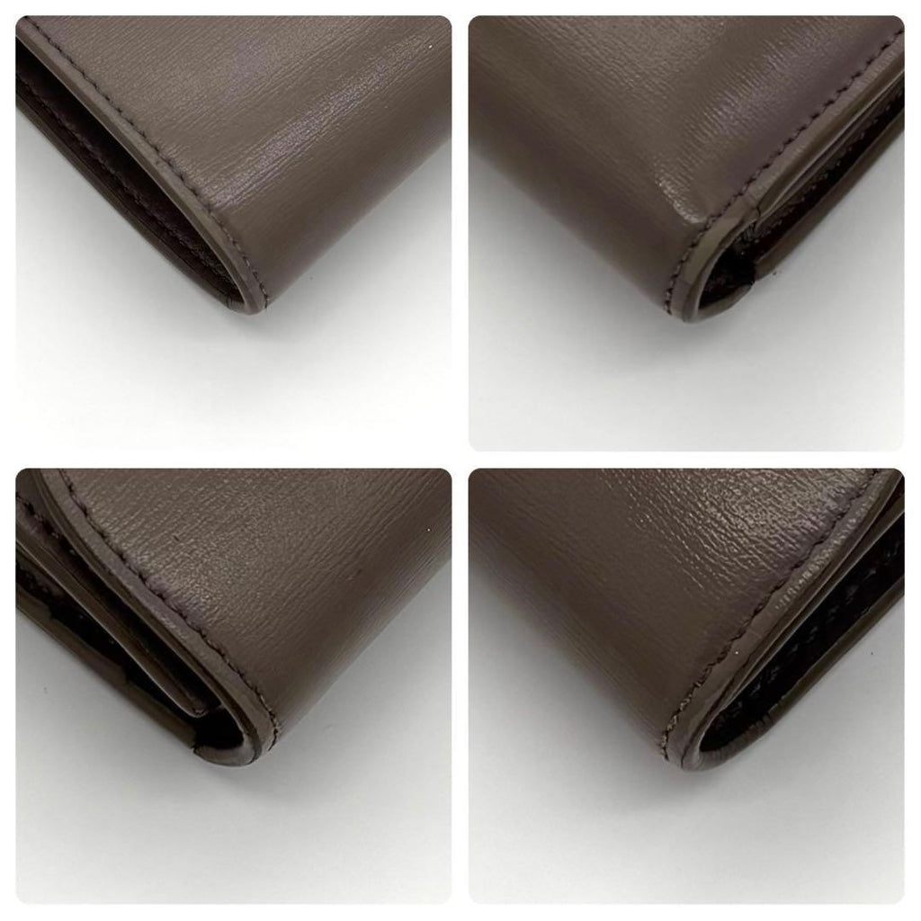 Celine Small Flap Wallet Triomphe Trifold Greige — view 8
