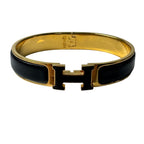 Hermes Clic Clac Bracelet Black Gold — view 2